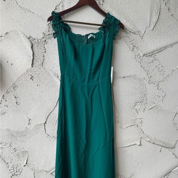 NEW NWT Reformation Gimlet Dress in Emerald Green Size 2 - Picture 5 of 10